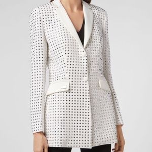 Philipp Plein Crystal Blazer, Cream, Size Small